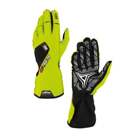 GUANTES OMP KARTING KS-3 MY2026 AMARILLO/NEGRO TALLA XXS