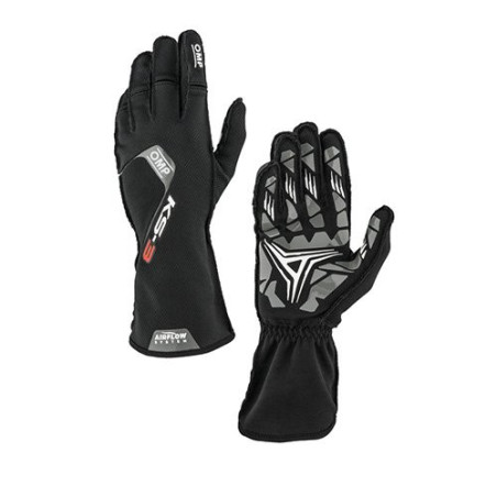 GUANTES OMP KARTING KS-3 MY2026 NEGRO TALLA XS