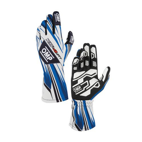 GUANTESOMP KARTING KS-4 ART BLANCOS/AZULES TALLA XL