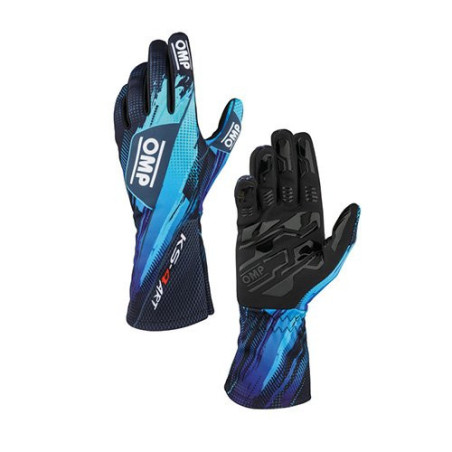 GUANTESOMP KARTING KS-4 ART NEGRO/CIAN TALLA 4 (NIÑOS)