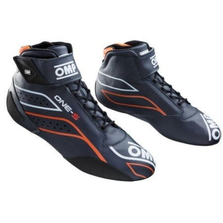 BOTINES OMP ONE-S FIA 8856-2018/SFI AZUL MARINO/NARANJA FLUOR TALLA 38