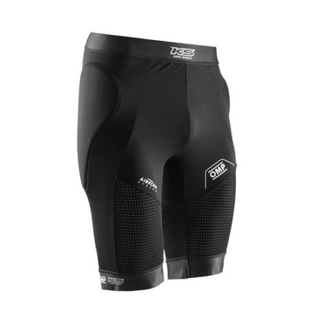 PANTALONES OMP CORTOS KARTING NEGROS CON RELLENO TALLA XS