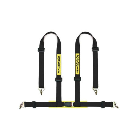 ARNES SABELT CLUBMAN (ECE APROBADO) 4 PUNTOS ALMOHADILLAS INCLUIDAS NEGRO MOSQUETON