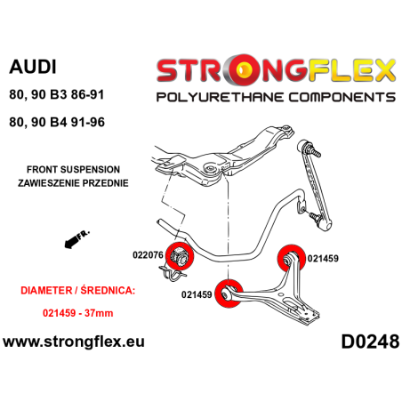 026287B KIT COMPLETO DE SILENTBLOCKS DE POLIURETANO PARA SUSPENSIÓN