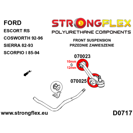 070025A DELANTERO WISHBONE SILENTBLOCK  OUTSIDE SPORT