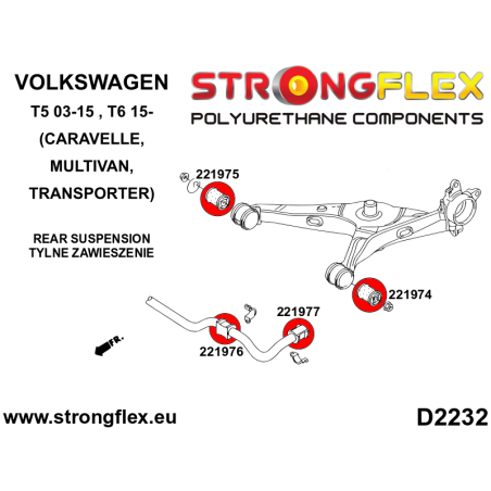 221976B TRASERO BARRA ESTABILIZADORA INTERIOR SILENTBLOCK