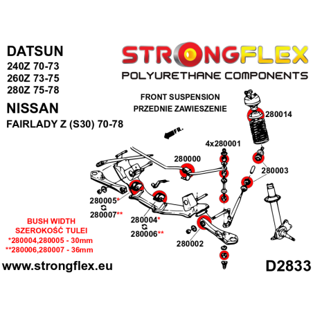 280002A DELANTERO WISHBONE SILENTBLOCK SPORT