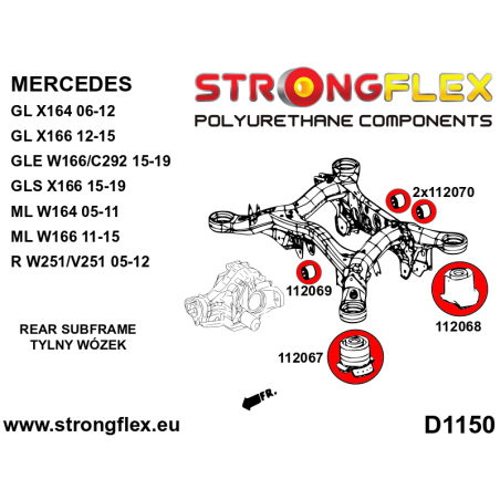 112067A TRASERO CROSSMEMBER  DELANTERO SILENTBLOCK SPORT