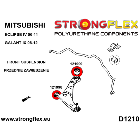 121999B DELANTERO CONTROL BRAZO  TRASERO SILENTBLOCK