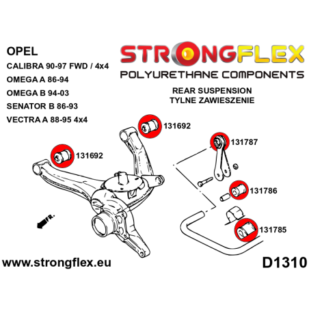 136224A KIT DE SILENTBLOCKS DE SUSPENSIÓN TRASERA SPORT