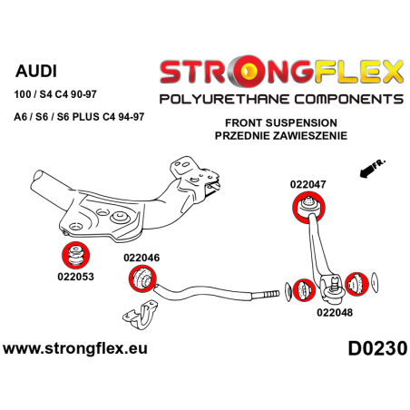 022048A DELANTERO INFERIOR WISHBONE SILENTBLOCK  EXTERIOR SPORT