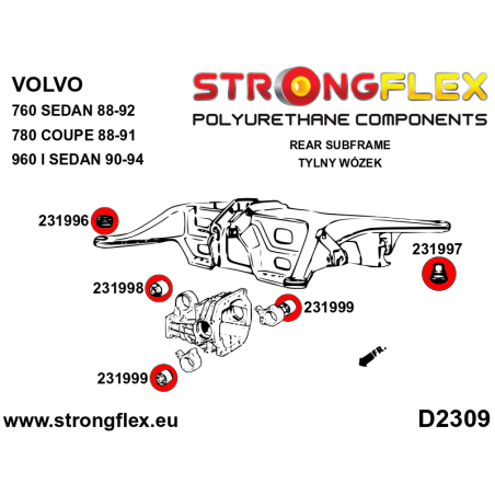 231996B TRASERO SUBCHASIS  DELANTERO SILENTBLOCK