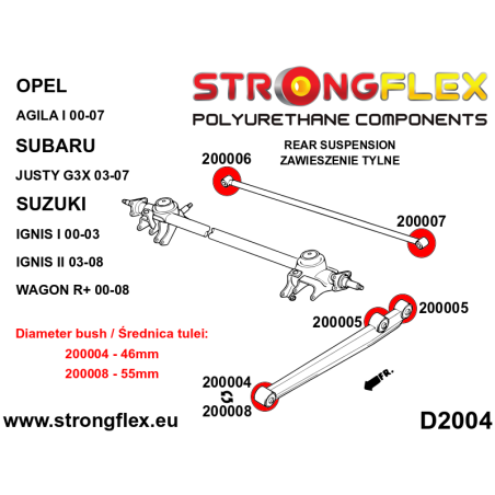 200006B TRASERO PANHARD ROD  TO AXLE SILENTBLOCK SPORT