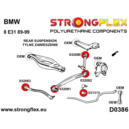 032082A TRASERO TRAILING BRAZO SILENTBLOCK  TRASERO SPORT