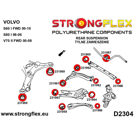 231962B TRASERO SUPERIOR BRAZO  TRASERO SILENTBLOCK