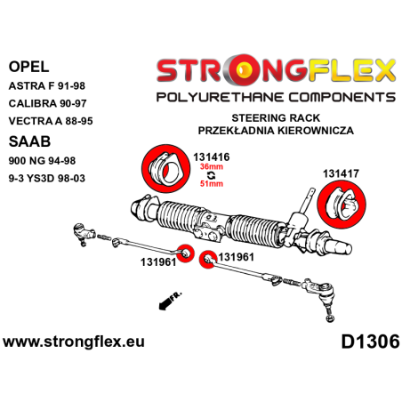 131961B DELANTERO TIE ROD SILENTBLOCK