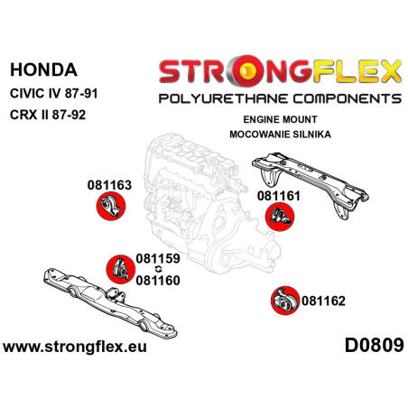 081159A: INSERTOS SOPORTE MOTOR DELANTERO SPORT