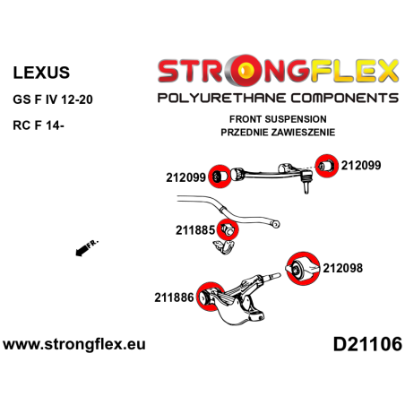 211885B: CASQUILLO BARRA ESTABILIZADORA DELANTERA
