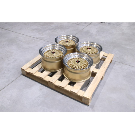 Set of JR9 16x8 ET25 + 16x9 ET20 3x112 Gold