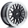 Llantas Japan Racing JR23 16x7 ET20-45 4H BLANK Gloss Black w/ Machined Lip