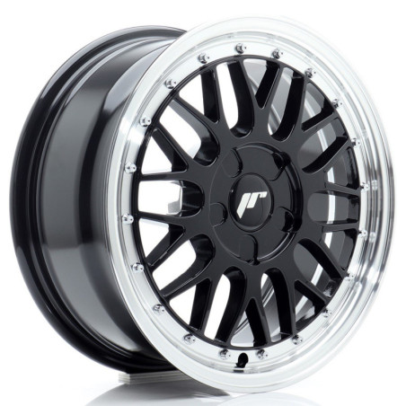 Llantas Japan Racing JR23 16x7 ET20-45 5H BLANK Gloss Black w/ Machined Lip