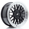 Llantas Japan Racing JR23 17x8 ET20-45 4H BLANK Gloss Black w/ Machined Lip