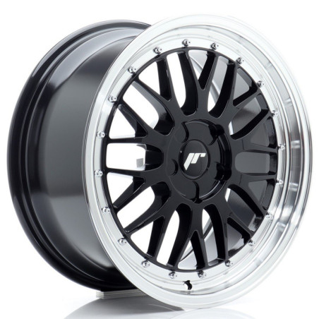 Llantas Japan Racing JR23 18x8 ET20-42 5H BLANK Gloss Black w/ Machined Lip
