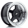 Llantas Japan Racing JR6 15x7 ET20-35 4H BLANK Gloss Black w/ Machined Lip