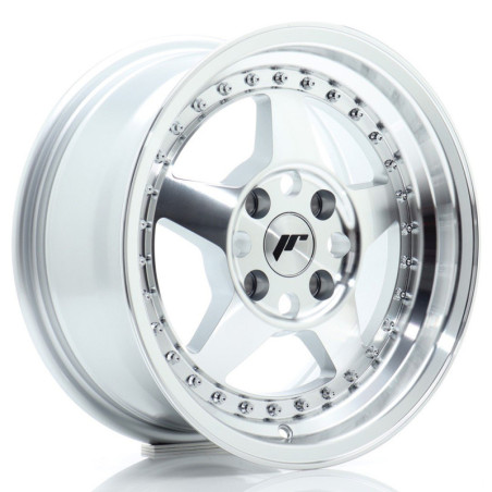 Llantas Japan Racing JR6 15x7 ET25 4x108 Silver Machined Face