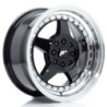 Llantas Japan Racing JR6 15x7 ET25 4x100/108 Gloss Black w/ Machined Lip
