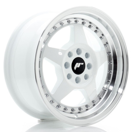 Llantas Japan Racing JR6 15x7 ET25 4x100/108 White w/ Machined Lip