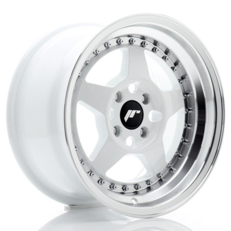 Llantas Japan Racing JR6 15x8 ET25 4x100 White w/ Machined Lip