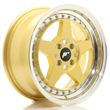 Llantas Japan Racing JR6 16x7 ET35 4x100 Gold w/ Machined Lip