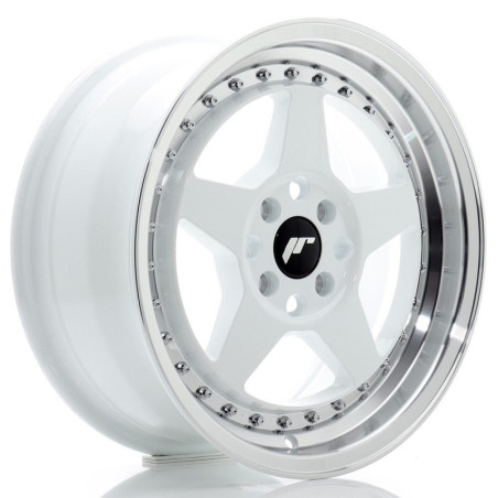 Llantas Japan Racing JR6 16x7 ET35 4x100 White w/ Machined Lip
