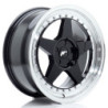 Llantas Japan Racing JR6 17x8 ET20-35 5H BLANK Gloss Black w/ Machined Lip