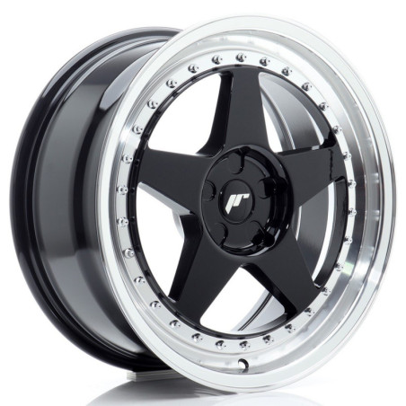 Llantas Japan Racing JR6 18x8,5 ET20-40 5H BLANK Gloss Black w/ Machined Lip
