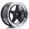 Llantas Japan Racing JR6 18x9 ET20-35 5H BLANK Gloss Black w/ Machined Lip