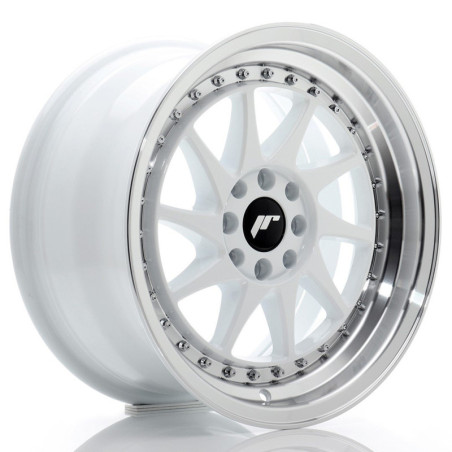 Llantas Japan Racing JR26 16x8 ET25 4x100/108 White w/ Machined Lip