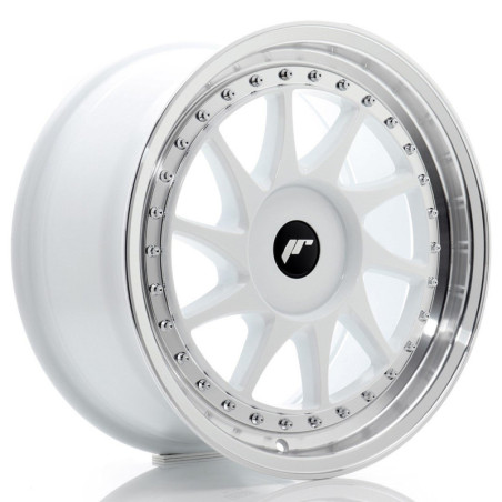 Llantas Japan Racing JR26 17x8 ET20-35 BLANK White w/ Machined Lip