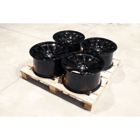 Set of JR11 20x11 ET20 5x112 Gloss Black