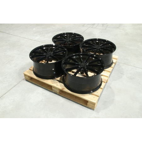 Set of JR37 21x10 ET25 5x112 Gloss Black