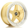 Llantas Japan Racing JR6 17x8 ET20-35 5H BLANK Gold w/ Machined Lip