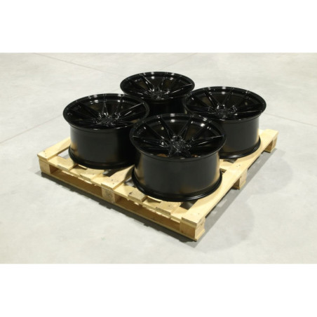 Set of JR44 20x10 ET24 5x112 Gloss Black