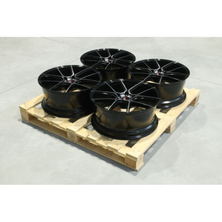 Set of JR30 20x8,5 ET35 5x120 Black Brushed w/ Tinted Face