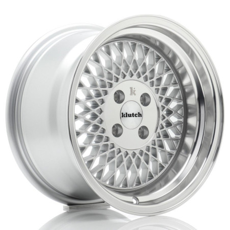 Klutch SL1 15x8,5 ET17 4H BLANK Silver w/ Machined Lip