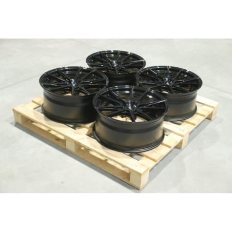 Set of JR21 19x8,5 ET25 5x100 Gloss Black