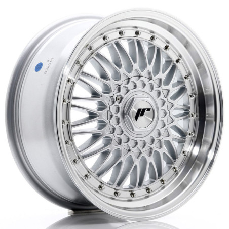 Llantas Japan Racing JR9 17x7,5 ET20 4x100/108 Silver w/ Machined Lip+Silver Rivets