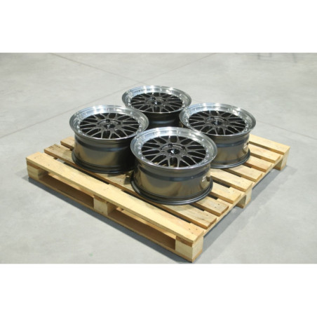 Set of JR23 17x8 ET35 5x120 Hyper Gray w/Machined Lip