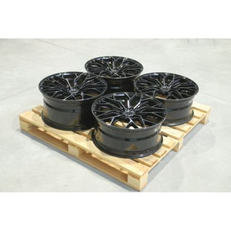 Set of CVR1 20x8,5 ET40 + 20x9,5 ET40 5x108 Double Tinted Black