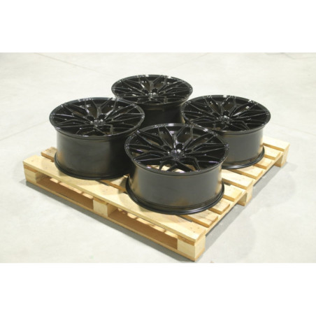 Set of JR46 20x9 ET25 + 20x10 ET20 5x112 Gloss Black